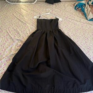 & Other Stories Black Strapless Dress